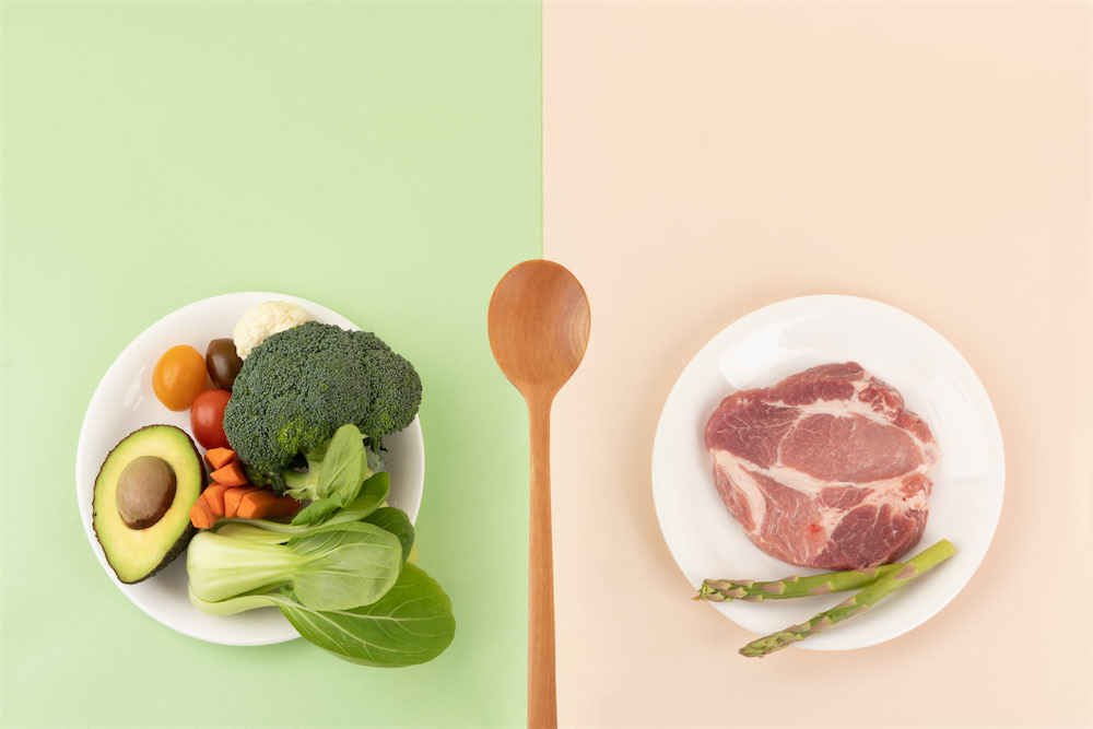 eet meer plantaardige dan dierlijke producten